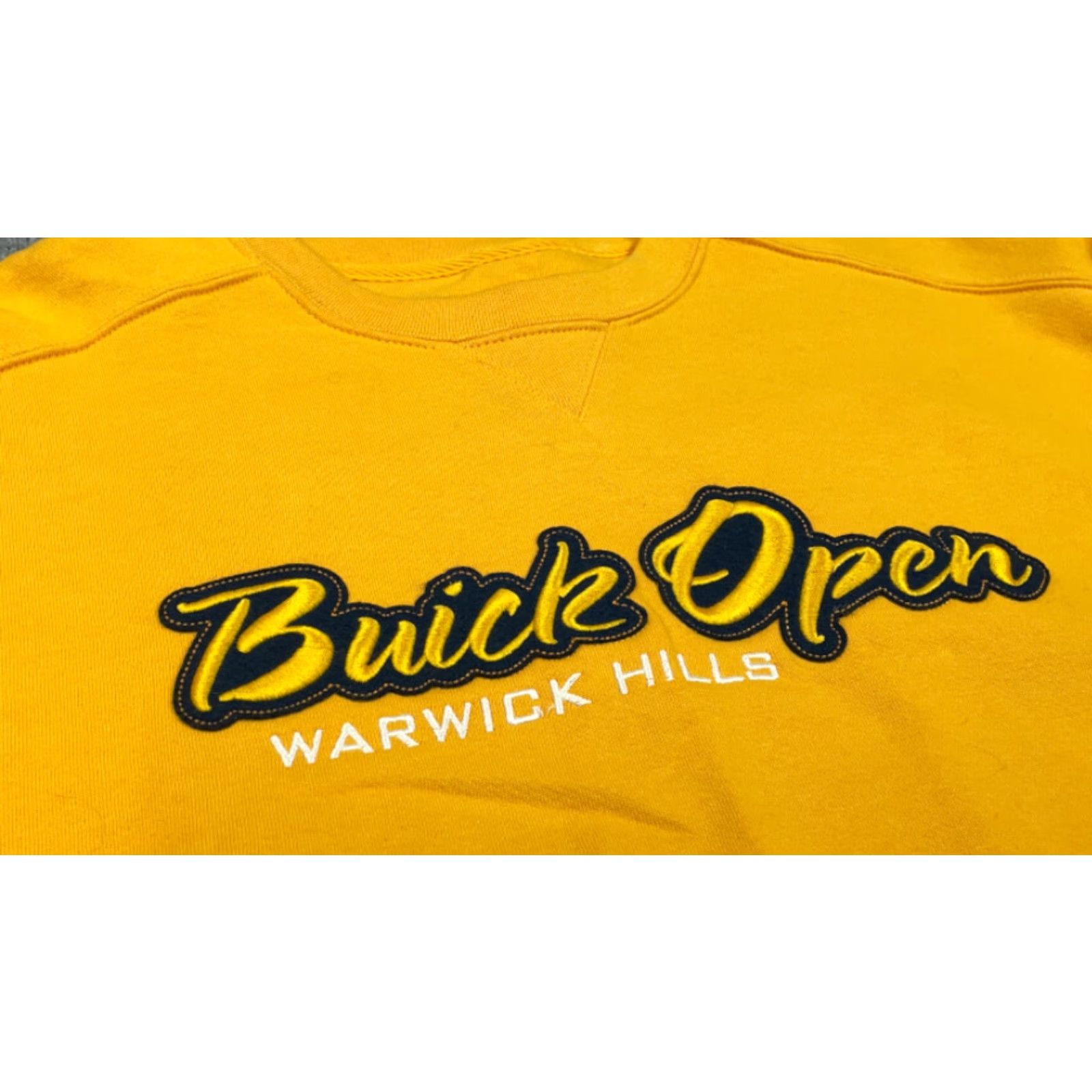 Vintage VINTAGE GEAR FOR SPORTS Buick Open Warwick Hills Yellow Embroidered Sweatshirt Men's Small Golf Retro Size US S / EU 44-46 / 1 - 4 Thumbnail