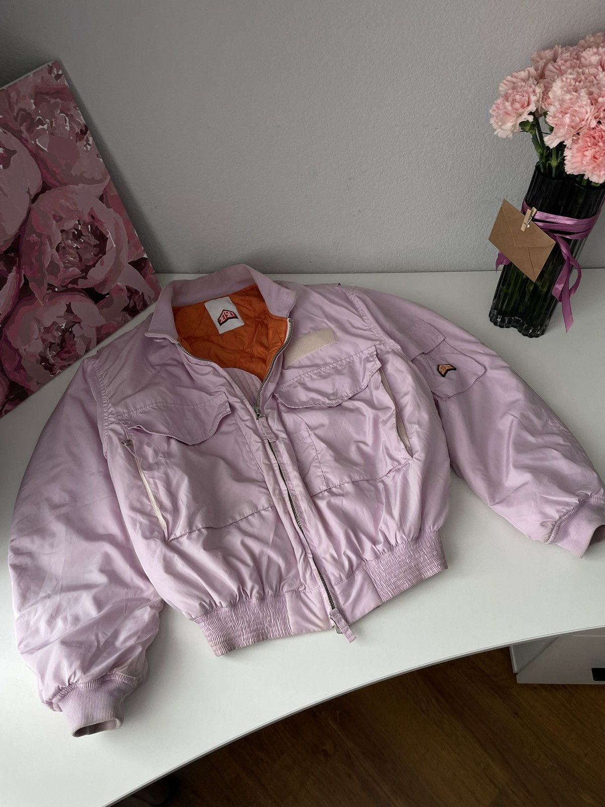 JET SET × Japanese Brand Jet Set Bomber Jacket Boxy Fit Parachute Y2K Streetwear Size XS / US 0-2 / IT 36-38 - 1 Thumbnail