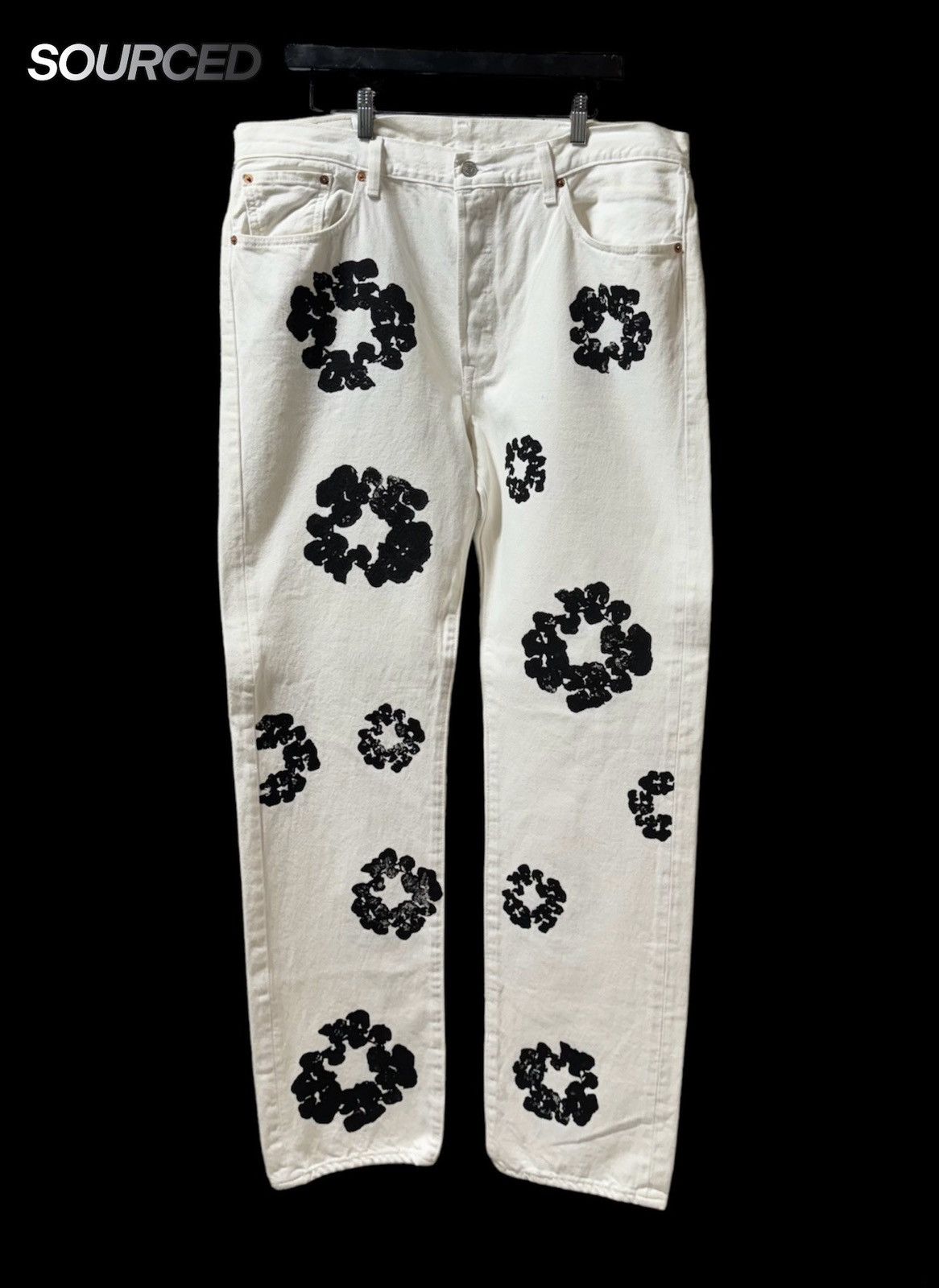 image of Denim Tears White Jeans, Men's (Size 38)