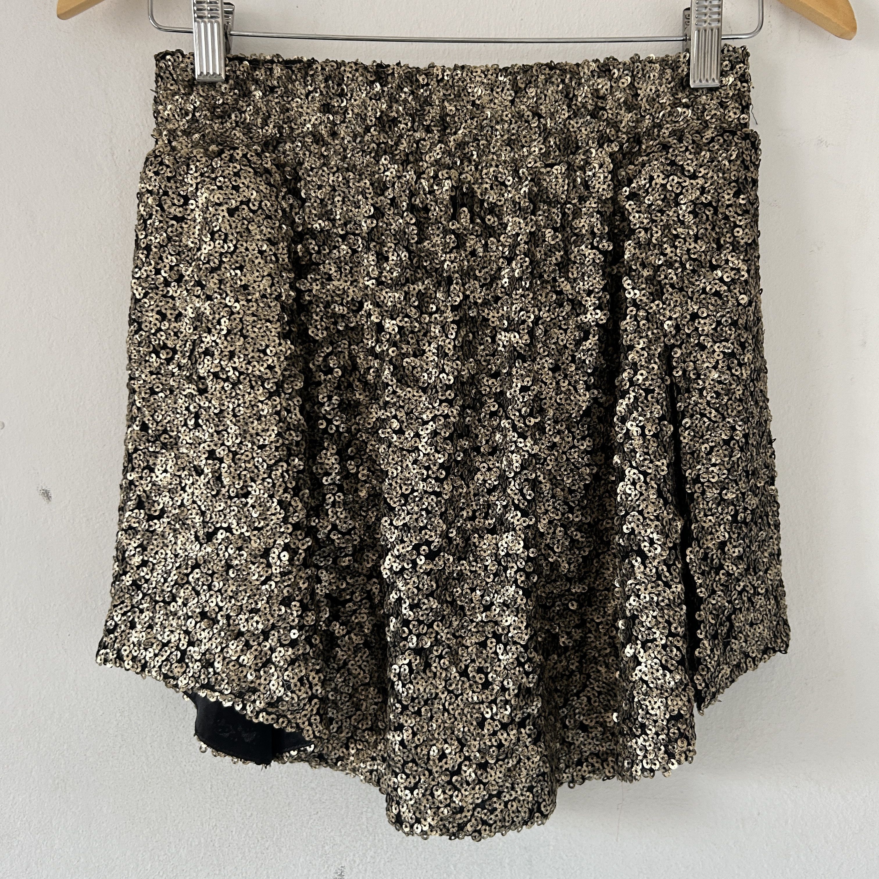 Vintage Vintage Gold Sequin Mini Skirt Size 27" / US 4 / IT 40 - 12 Thumbnail