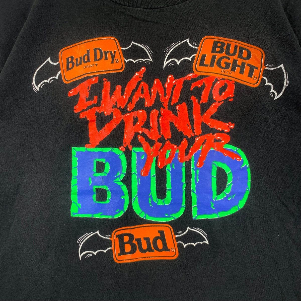 Budweiser Vintage 90’ BUDWEISER DRY LIGHT I Want To Drink Tee Shirt Size US L / EU 52-54 / 3 - 3 Thumbnail