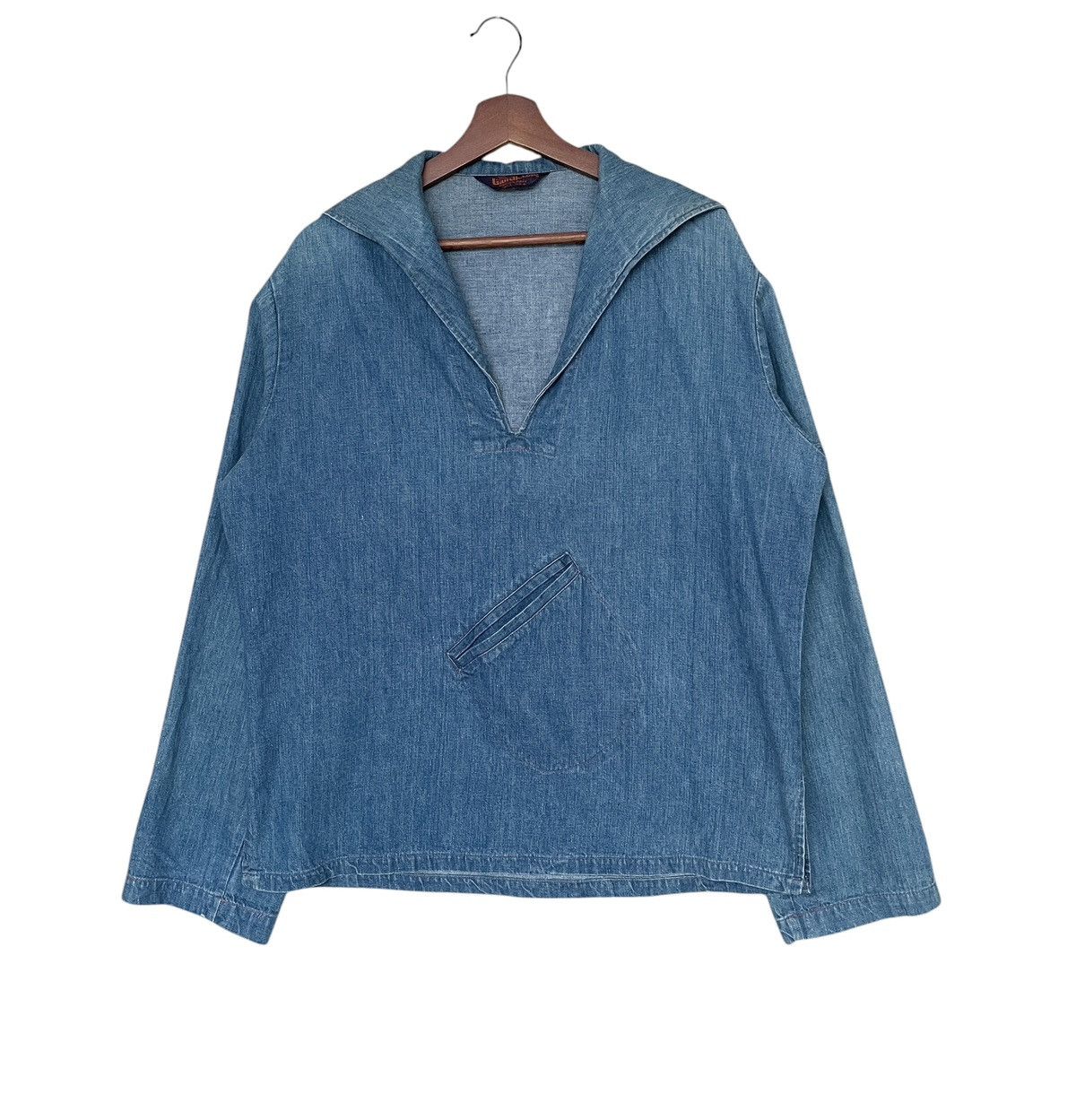 Vintage Brand Landlubber Open Collar Shirt Denim 1990s