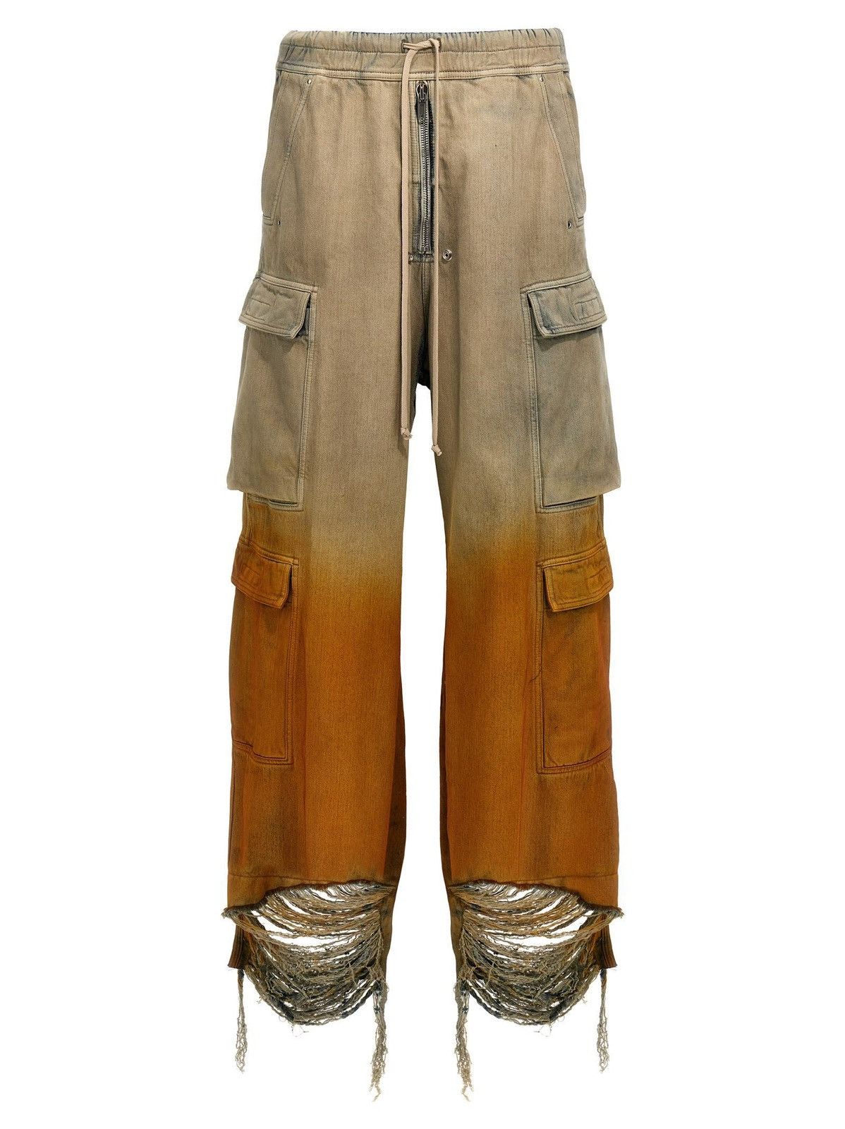 Rick Owens SS24 DRKSHDW denim double bela cargos distressed jumbo nwt Size US 33 - 3 Thumbnail