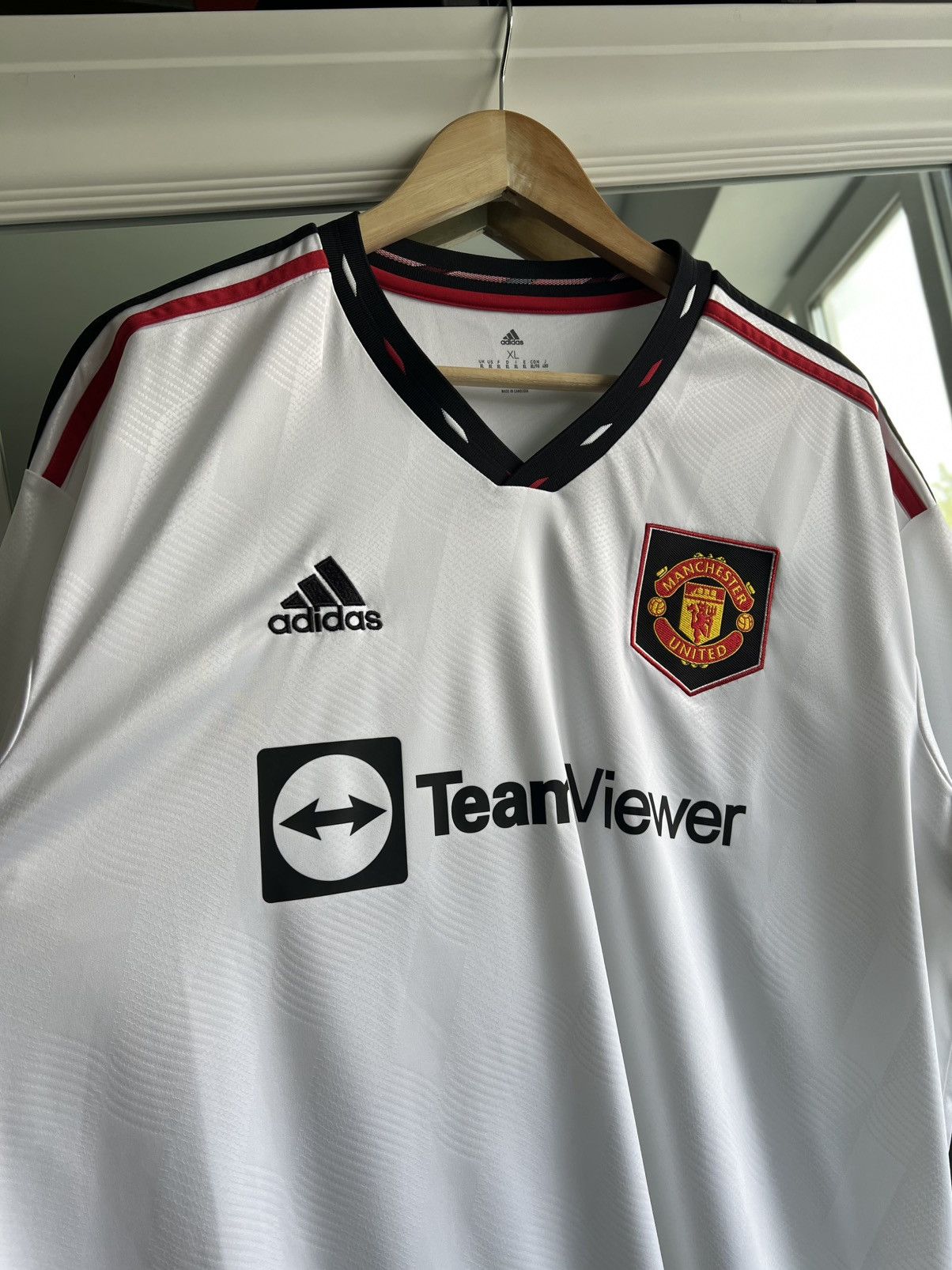 Adidas Man United 22/23 Away Shirt XL Adidas TeamViewer White Size US XL / EU 56 / 4 - 4 Thumbnail