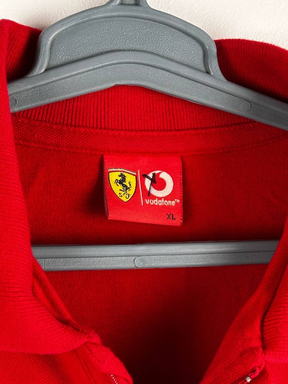 Ferrari × Formula 1 Vintage 90s Racing Ferrari Vodafone Zip Polo T Shirt Size US XL / EU 56 / 4 - 5 Thumbnail