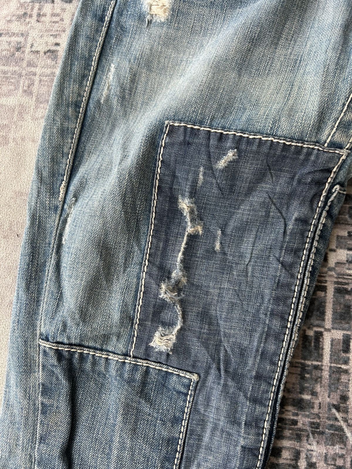 If Six Was Nine True Religion Flared Patchwork Jeans Size US 28 / EU 44 - 19 Thumbnail