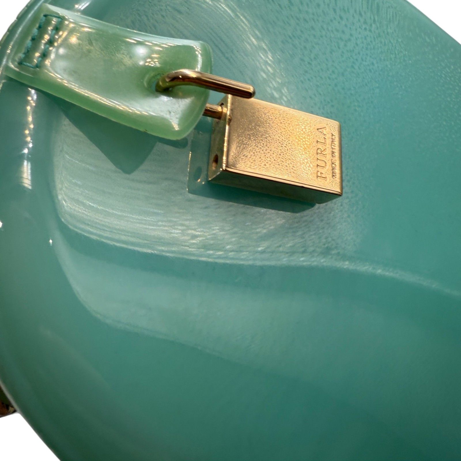 Furla Furla Teal Blue/Black Rubber and Denim Candy Bag Size ONE SIZE - 3 Thumbnail