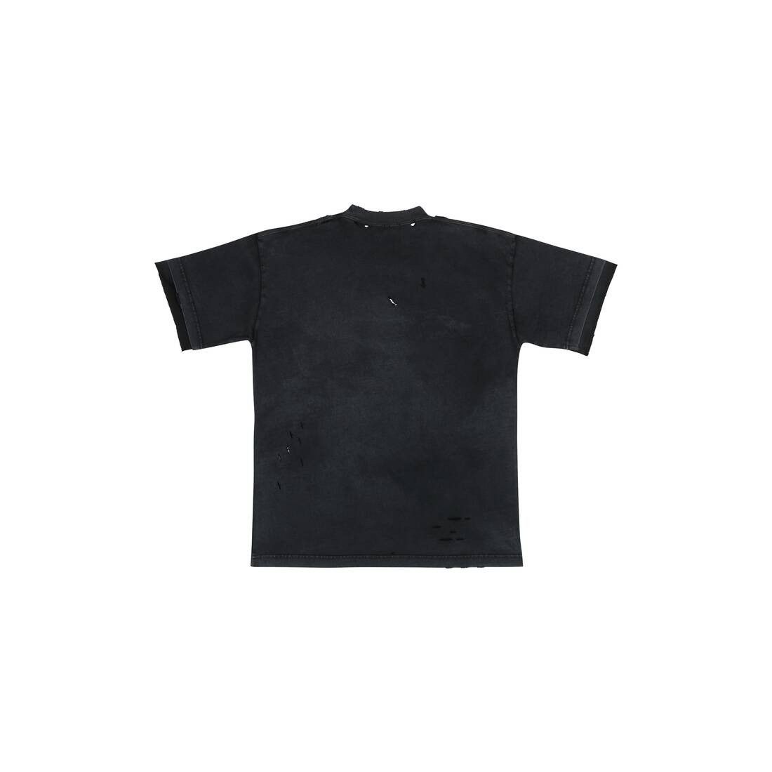 Balenciaga o1in1g0326 Maison Balenciaga T-Shirt Medium Fit in Black Size S / US 4 / IT 40 - 6 Thumbnail