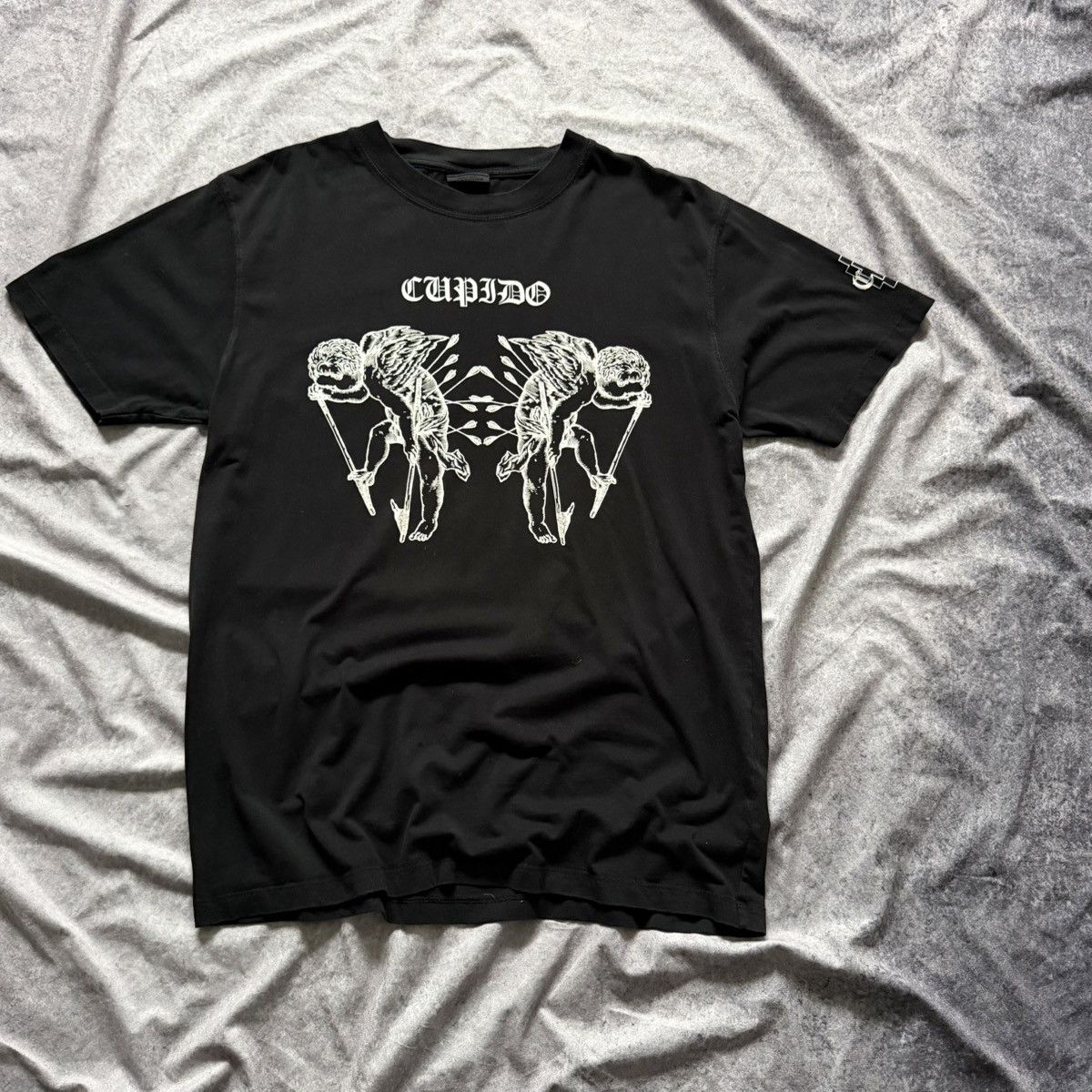 Marcelo Burlon Marcelo Burlon County of Milan Black Cupido Tee T-shirt Size US S / EU 44-46 / 1 - 2 Thumbnail