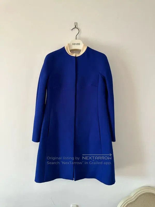Valentino Valentino Blue Wool Women's Coat . Size M / US 6-8 / IT 42-44 - 2 Thumbnail