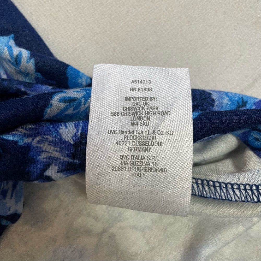 Isaac Mizrahi New Isaac Mizrahi Live! Mixed Print Button Front Blue Long Size 3XL / US 20-22 - 8 Thumbnail