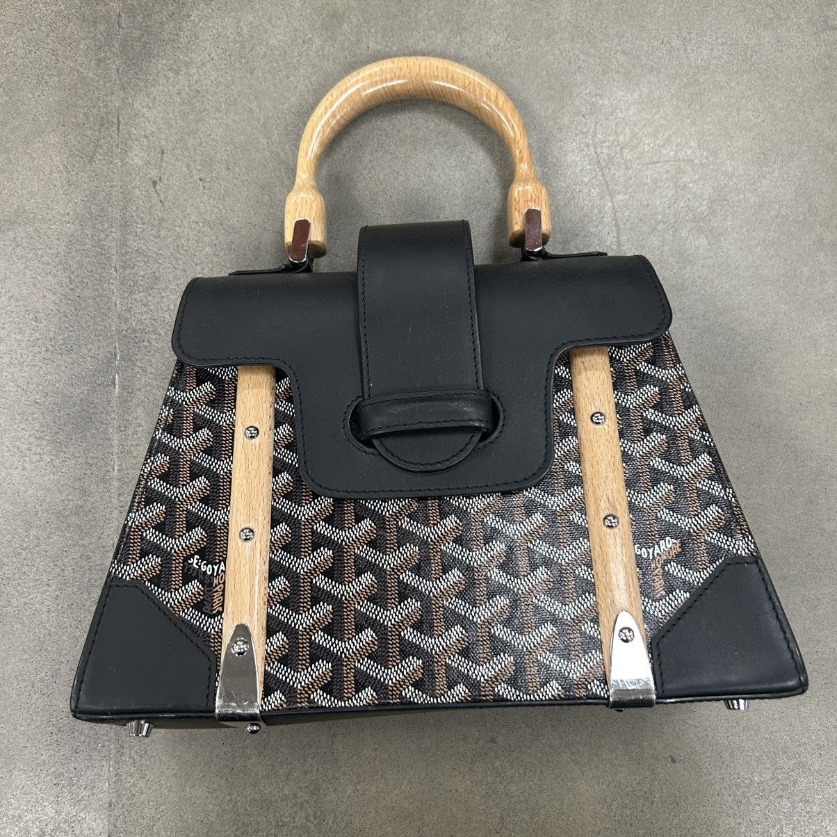 55651 Goyard Saigon Top Handle Bag (Black), Men's