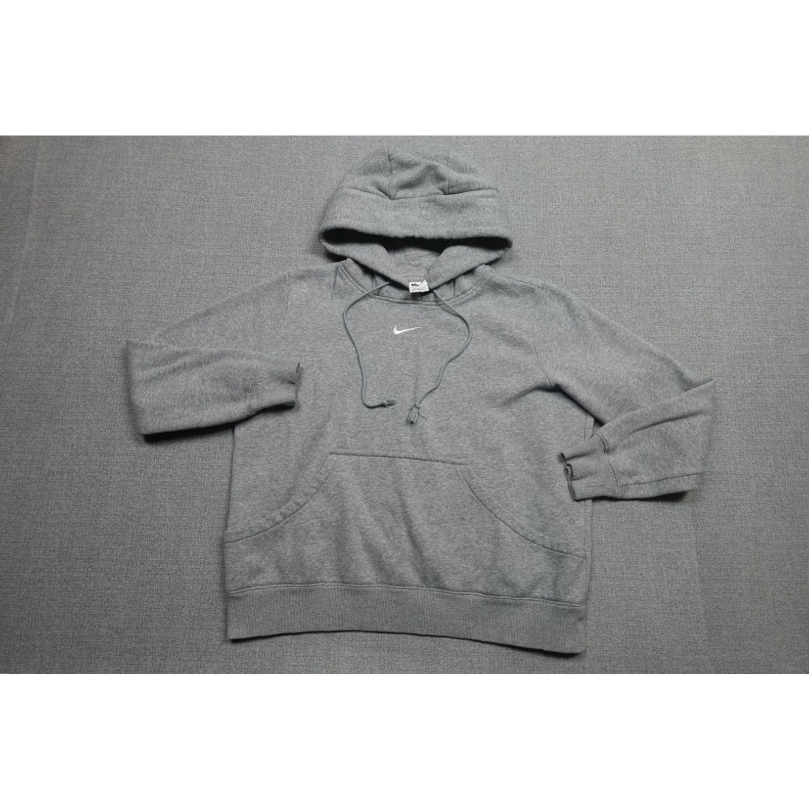 Nike Nike Center Swoosh Sweatshirt Mens Large Gray Fleece Pullover Hoodie Kangaroo Size US L / EU 52-54 / 3 - 3 Thumbnail