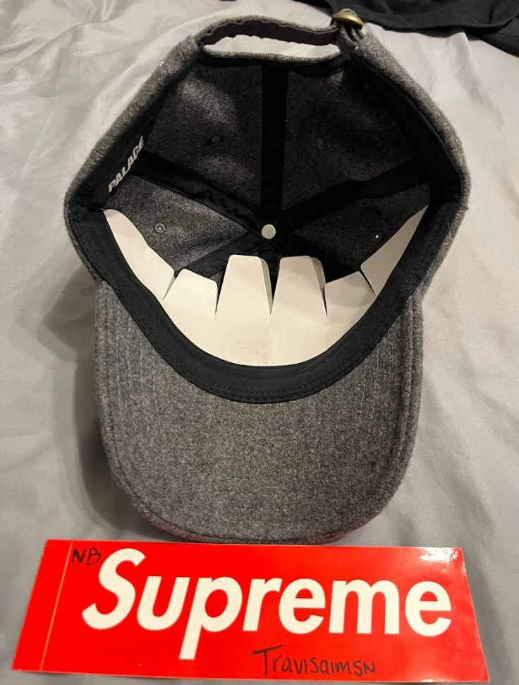 Palace Palace Grey Wool 6-Panel Cap Size ONE SIZE - 7 Thumbnail
