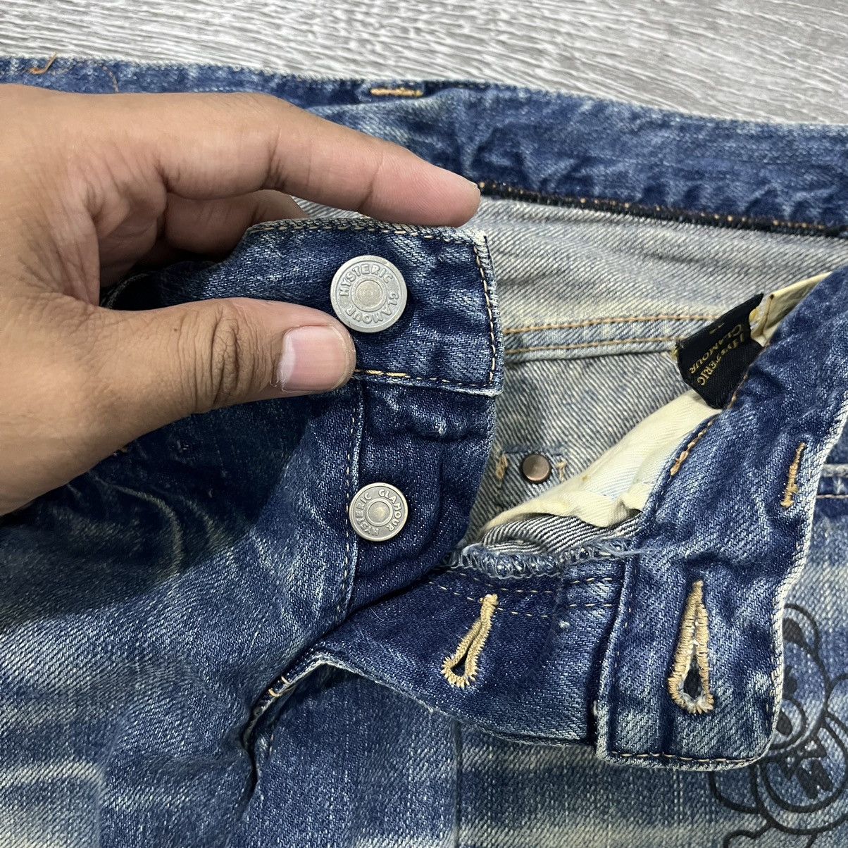 Hysteric Glamour × Japanese Brand Hysteric Glamour Fuck Bear Studded Denim pant Size US 27 - 6 Thumbnail