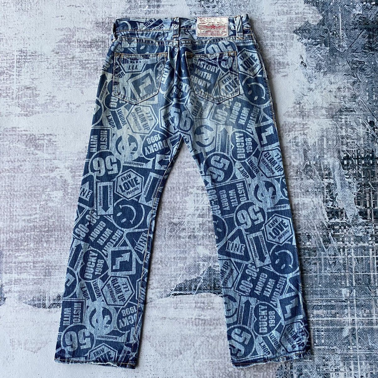 If Six Was Nine × Japanese Brand × Le Grande Bleu (L.G.B.) Co&Lu Coandlu Japanese Full print Denim Jeans Size US 30 / EU 46 - 7 Thumbnail