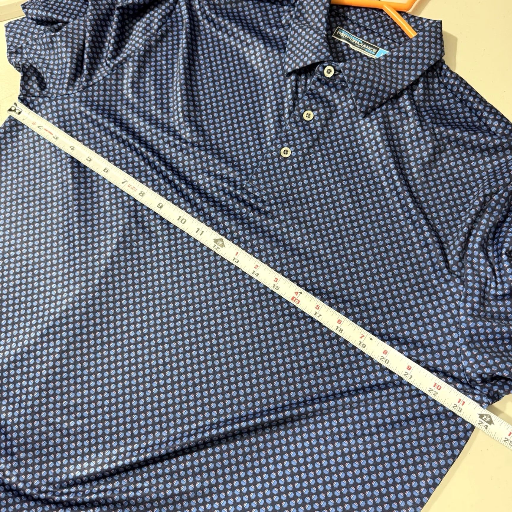 Roundtree & Yorke Roundtree & Yorke Performance Men’s Blue Golf Shirt All Over Print Polo L Size US L / EU 52-54 / 3 - 3 Thumbnail