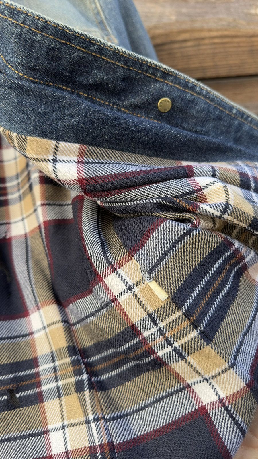 Dolce & Gabbana DOLCE & GABBANA Blue Denim Jacket Plaid Lined Branded Button Size M / US 6-8 / IT 42-44 - 10 Thumbnail