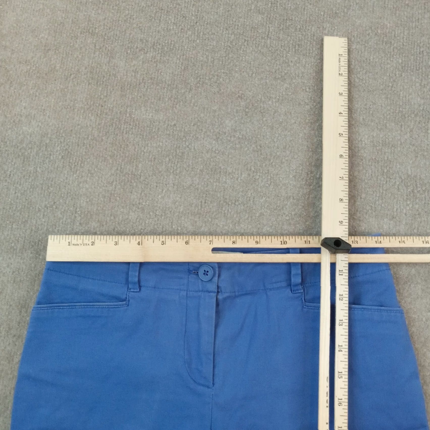 Talbots Talbots Womens Pants Size 4 Petite Blue Crop Straight Leg Stretch Size 28" / US 6 / IT 42 - 4 Thumbnail