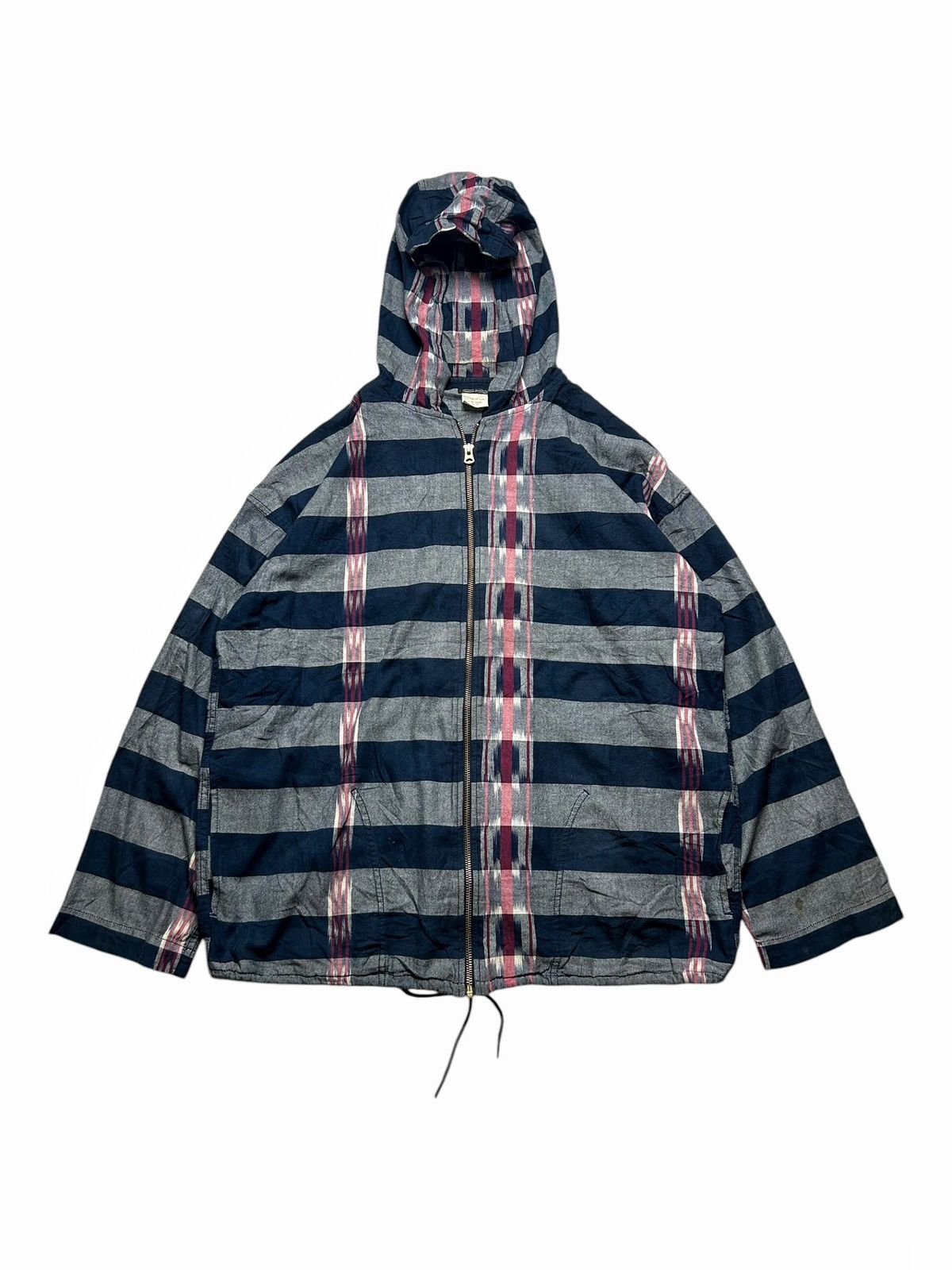 Japanese Brand × Sunny Sports Sunny sport Linen Hoodie indigo Jacket Navajo Ethnic Sunny Size US L / EU 52-54 / 3 - 2 Thumbnail
