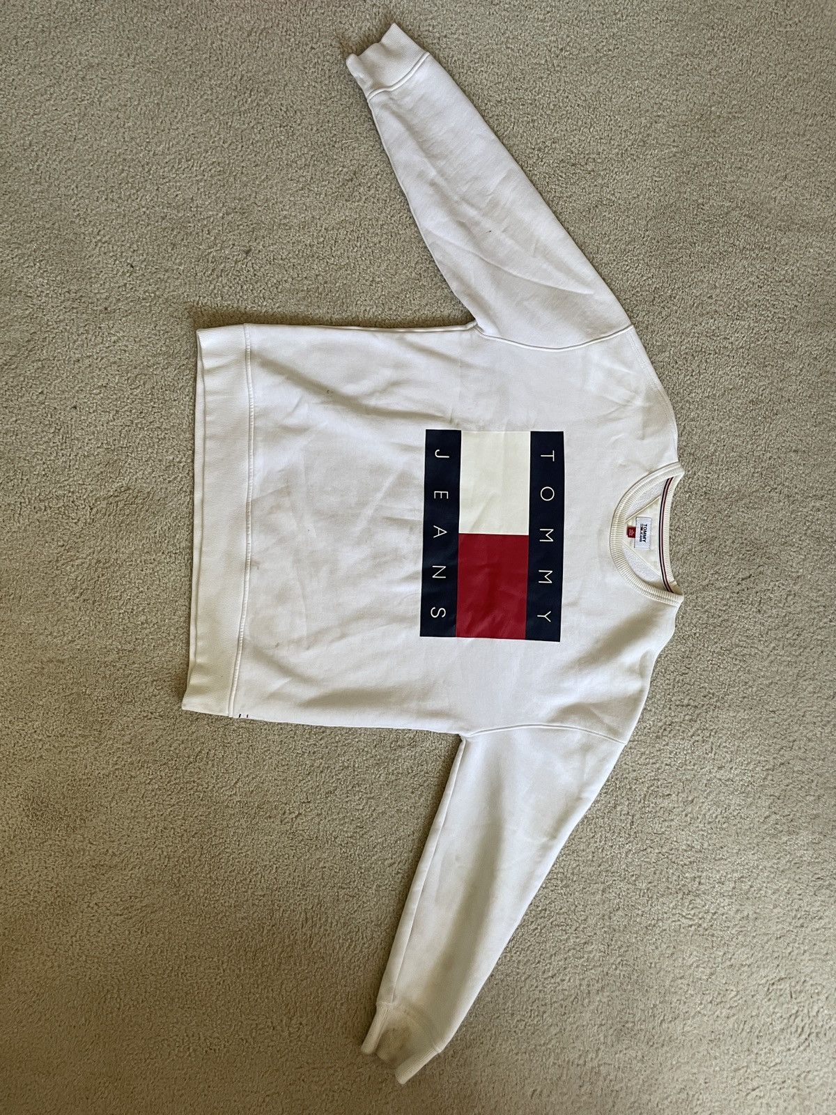 Tommy Hilfiger White sweater Size US XL / EU 56 / 4 - 2 Thumbnail