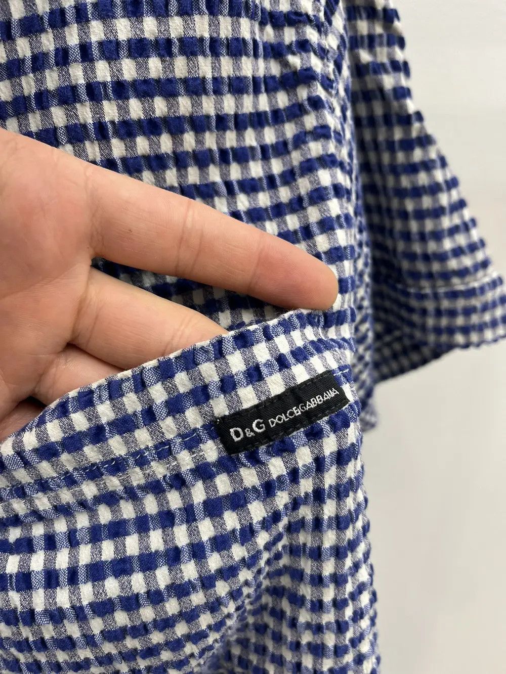 Dolce & Gabbana Vintage Dolce & Gabbana Button Up Check Stretch Shirt Size US XL / EU 56 / 4 - 3 Thumbnail
