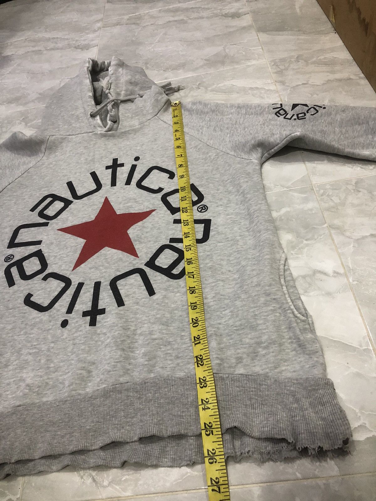 Nautica × Vintage Vintage nautica spell-out logo distressed hoodie Size US S / EU 44-46 / 1 - 19 Thumbnail