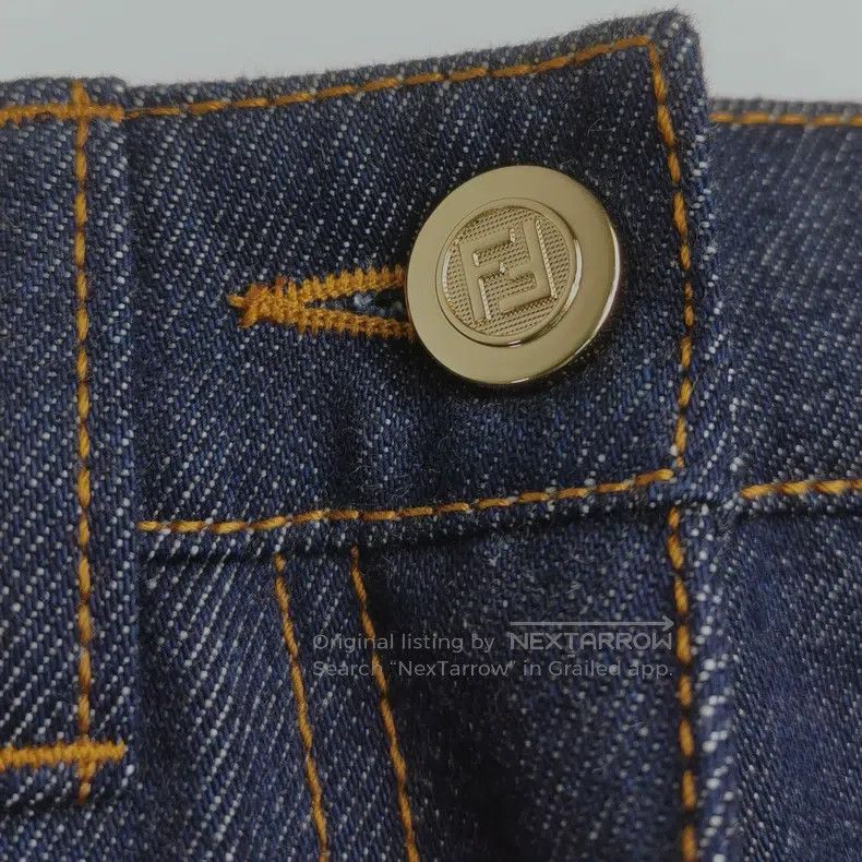 Fendi Fendi Cotton Denim Skirt Size 24" / US 00 / IT 34 - 3 Thumbnail