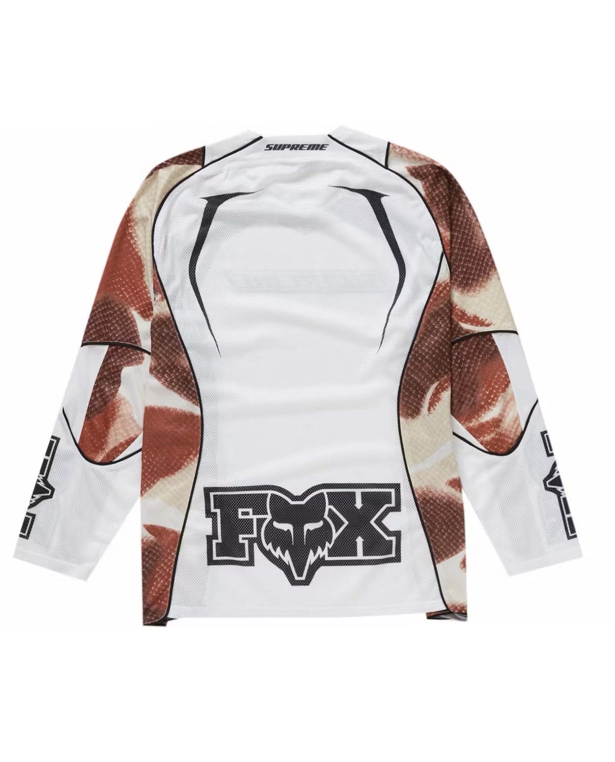 Fox Racing × Supreme FW23 Supreme Fox racing racing jersey (White) (M) Size US M / EU 48-50 / 2 - 2 Thumbnail