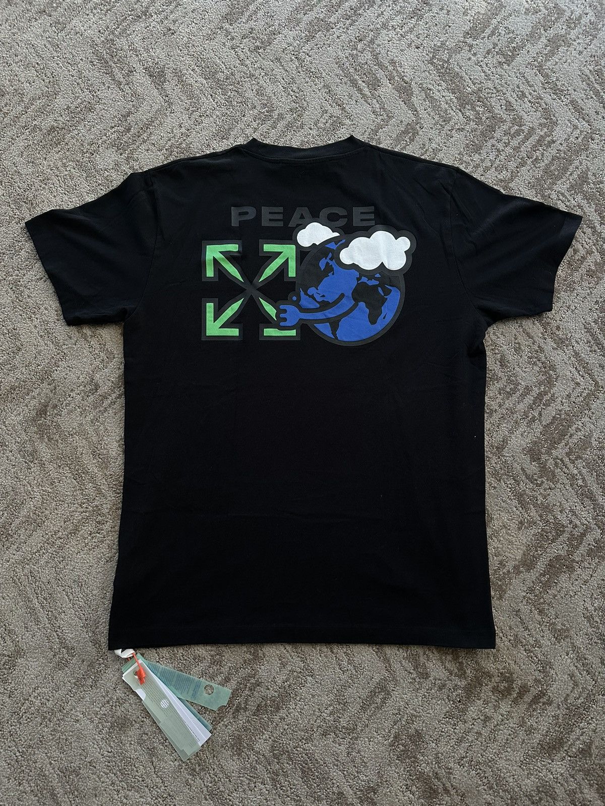 Off-White Off white peace worldwide tee Size US XL / EU 56 / 4 - 3 Thumbnail