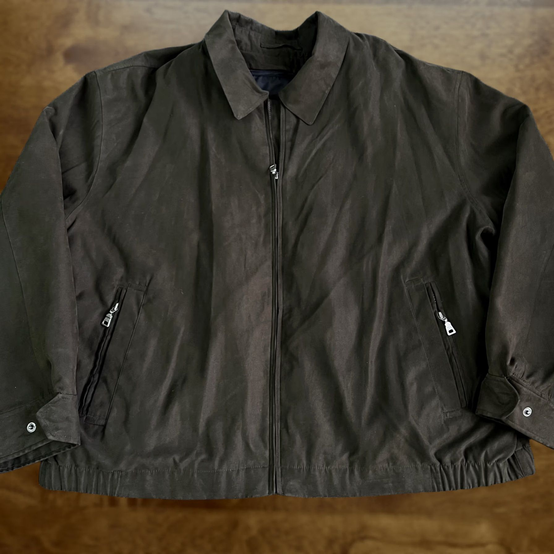 Jos. A. Bank Jos. A. Bank Jacket Mens 2XL Green Zip Front Removable Liner Lined Nylon Wool Blend Wool-Blend Removable Liner Pockets Bomber Coat Size US XXL / EU 58 / 5 - 1 Thumbnail