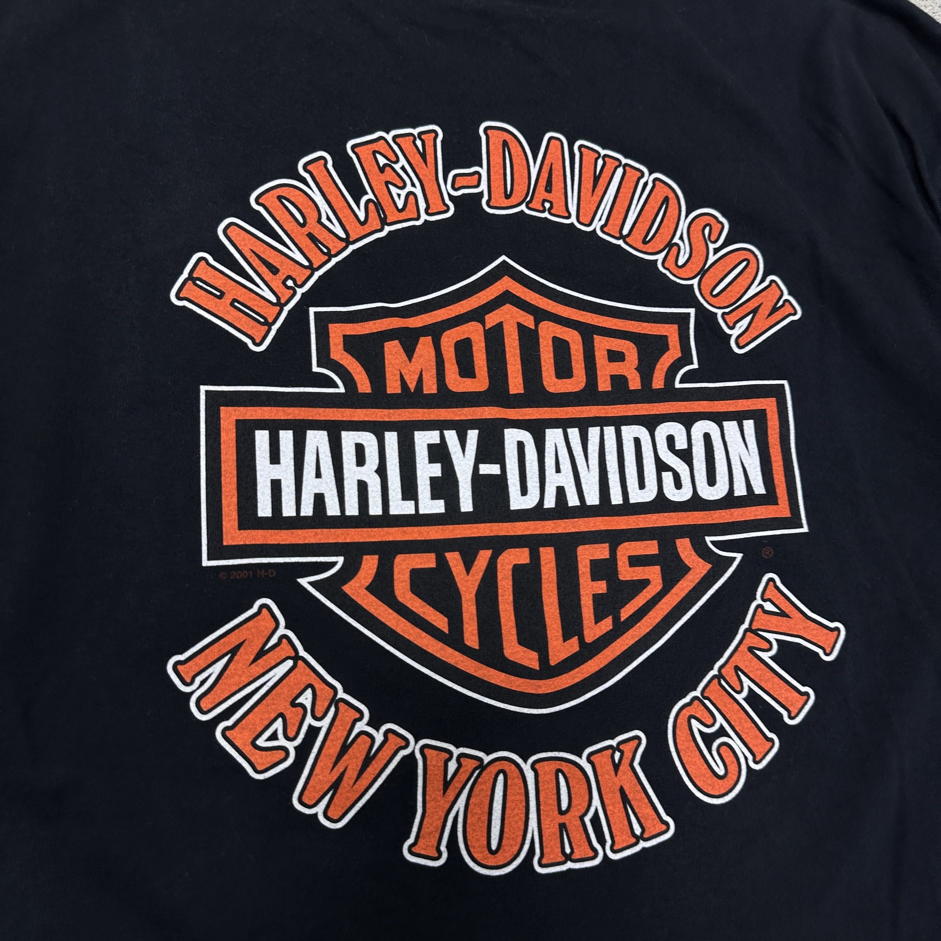 Harley Davidson Vintage Moto Biker Grunge Harley Davidson T-shirt Y2K Size US L / EU 52-54 / 3 - 3 Thumbnail