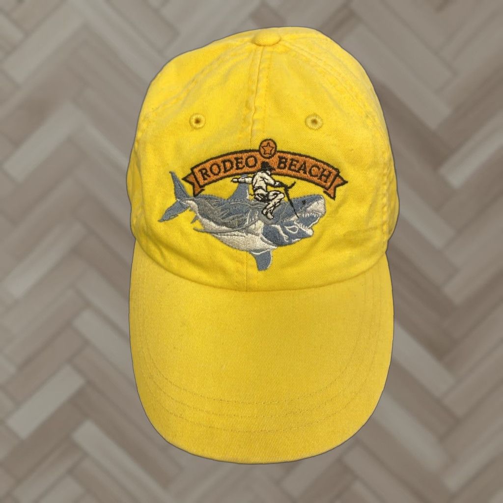 Logo 7 Rodeo Beach Baseball Cap Unisex One Size Yellow Embroidered Logo Adjustable Strap Size ONE SIZE - 1 Thumbnail