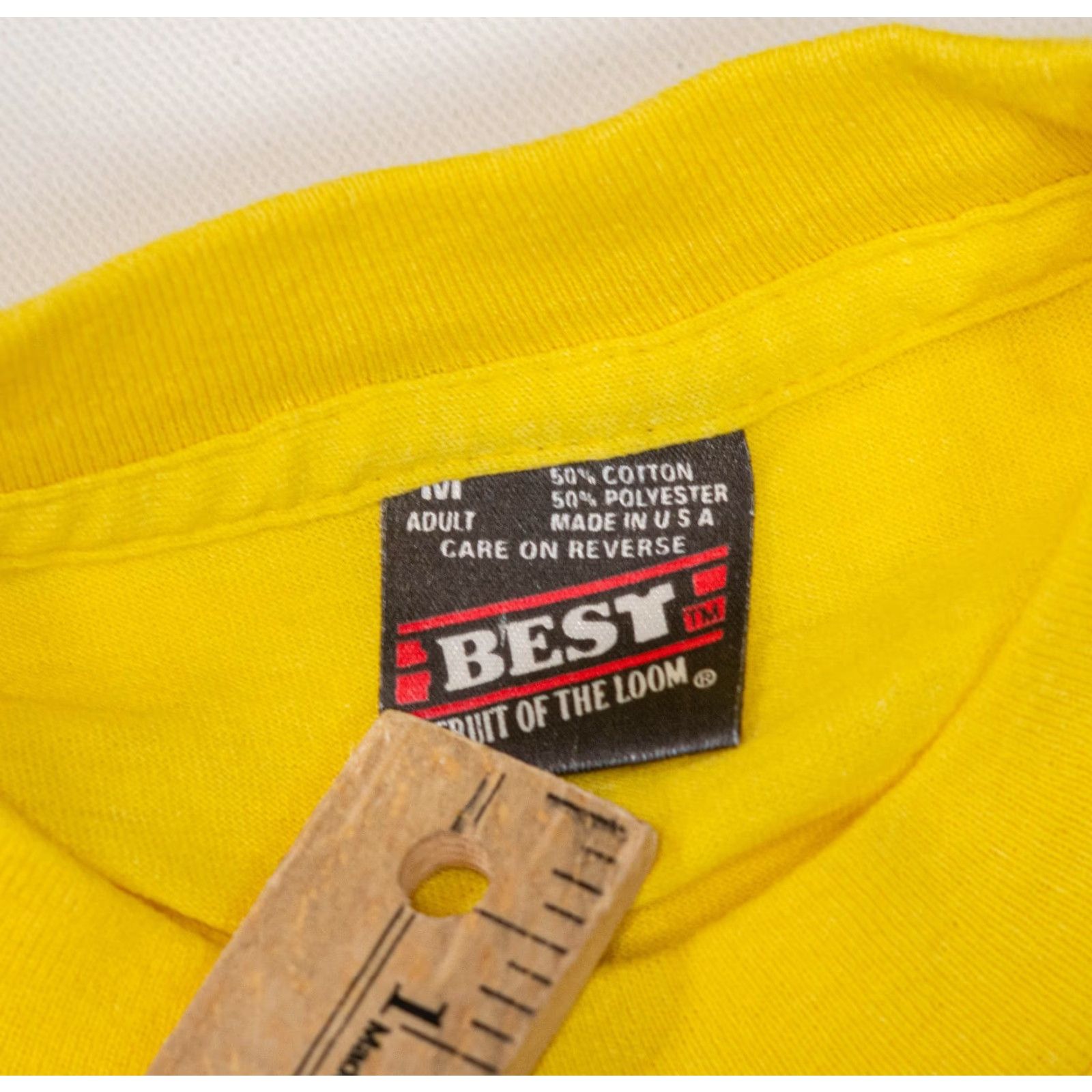 Vintage VINTAGE Screen Star T-Shirt Mens Short Sleeve Crew Neck 1990s 80s Art Yellow M Size US M / EU 48-50 / 2 - 7 Thumbnail
