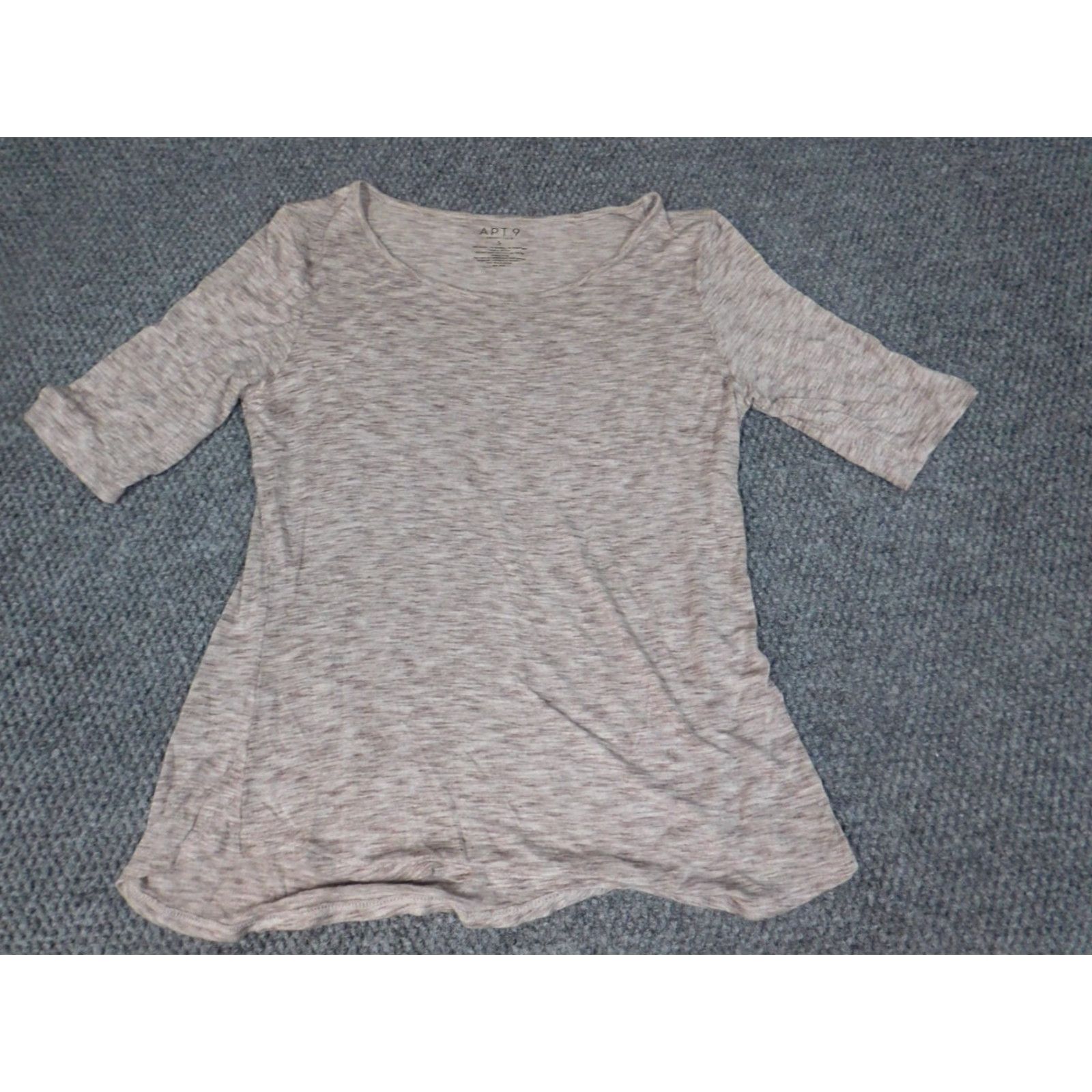 Apt. 9 Apt 9 Blouse Womens Small Pink Short Sleeve Crew Neck Pullover Stretch Rayon Button Casual Regular S Cap Sleeve Size S / US 4 / IT 40 - 3 Thumbnail