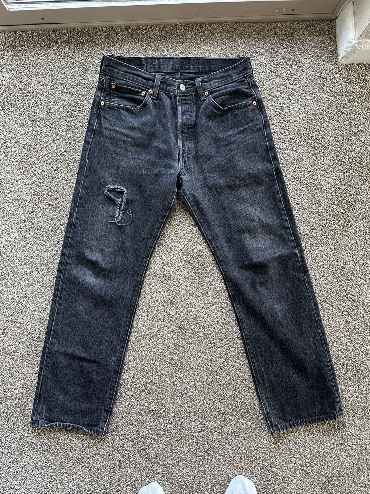 Levi's Vintage Clothing Levi’s vintage distressed 501’s Size US 30 / EU 46 - 1 Thumbnail
