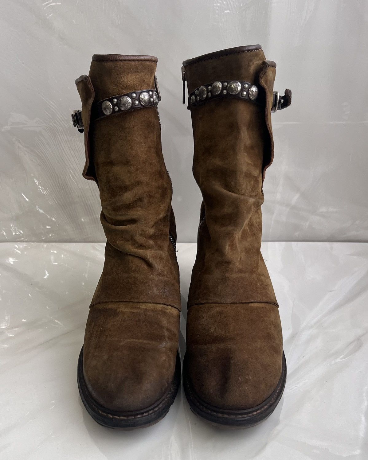 A.S.98 As 98 Airstep Zipper Boho Biker Green distressed boot Size US 8 / IT 38 - 2 Thumbnail