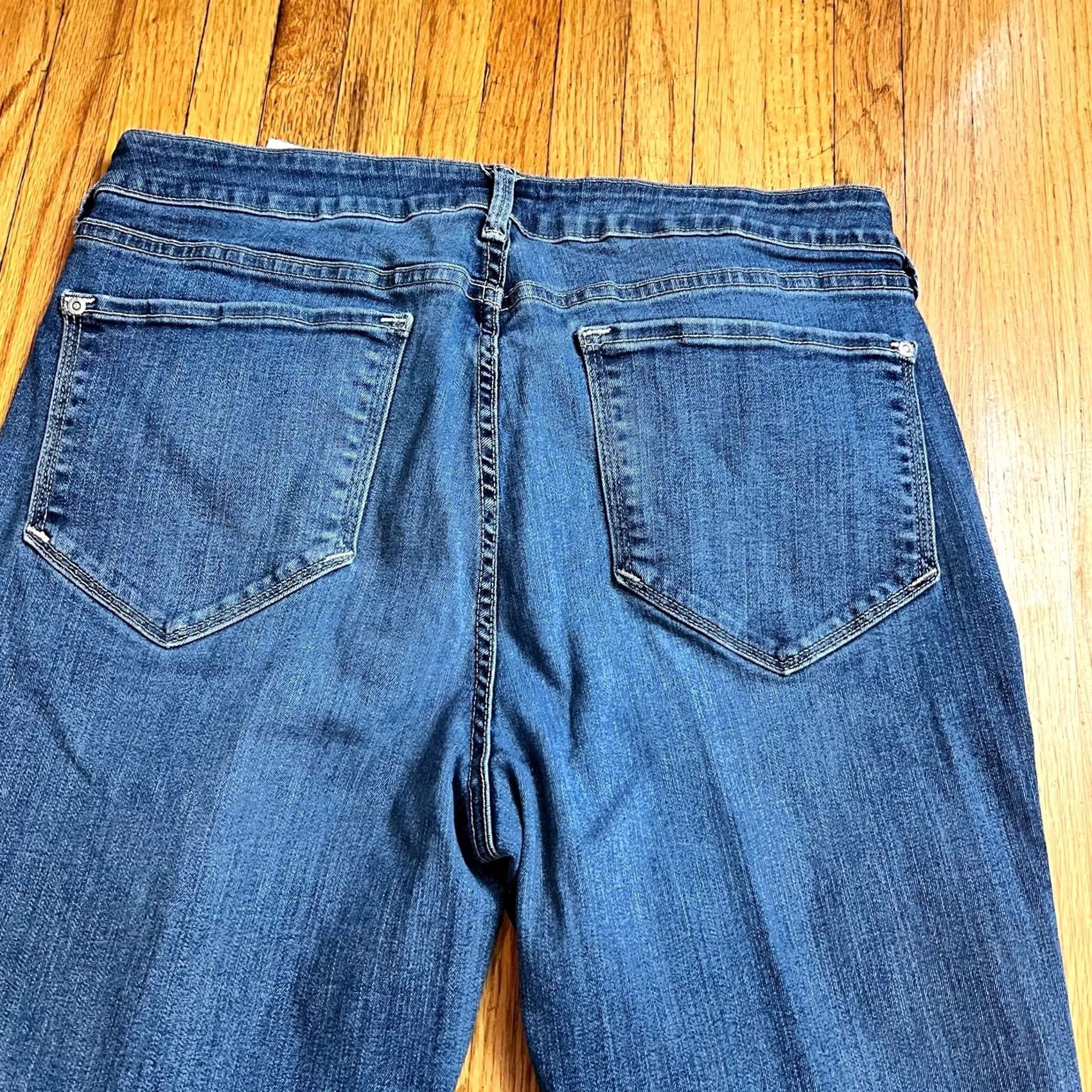 NYDJ NYDJ Jeans Womens 14 Clarissa Ankle High Rise Blue Denim Jeans 34x27 Womens Size 36" / US 14 / IT 50 - 4 Thumbnail