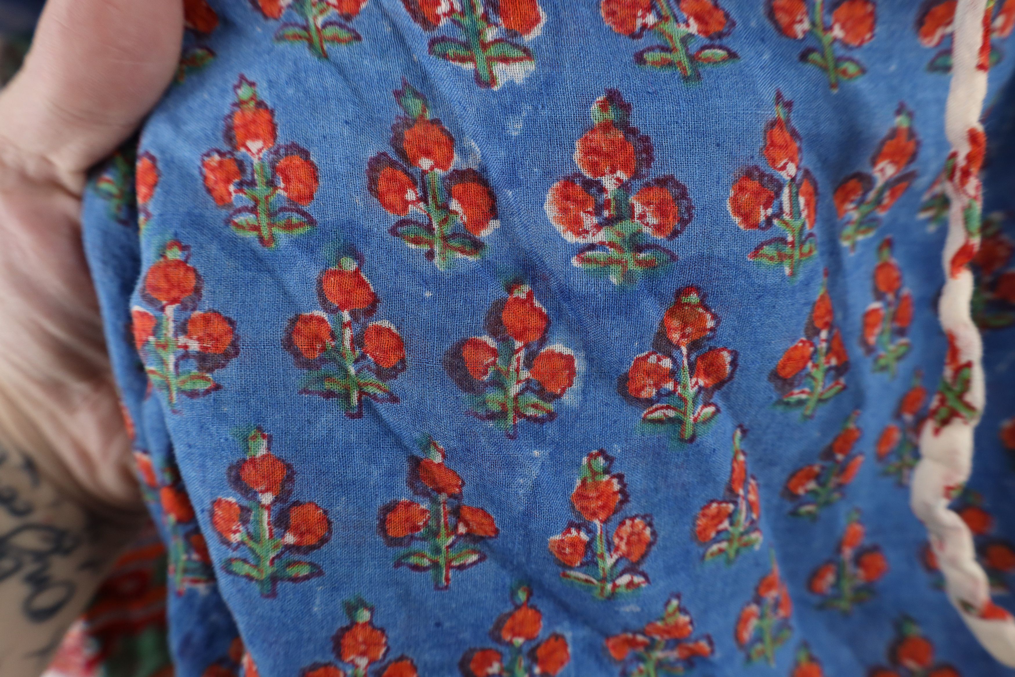 Vintage Vintage 60s 70s Boho Chic Hippie Flower Flared Sleeve Shirt Size S / US 4 / IT 40 - 4 Thumbnail