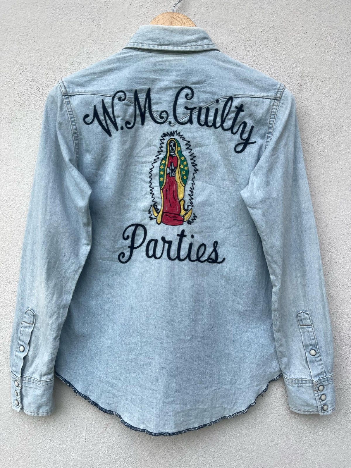 Designer × Japanese Brand × Wacko Maria Wacko Maria Guilty Parties Wash Denim Western Shirt Size US S / EU 44-46 / 1 - 12 Thumbnail