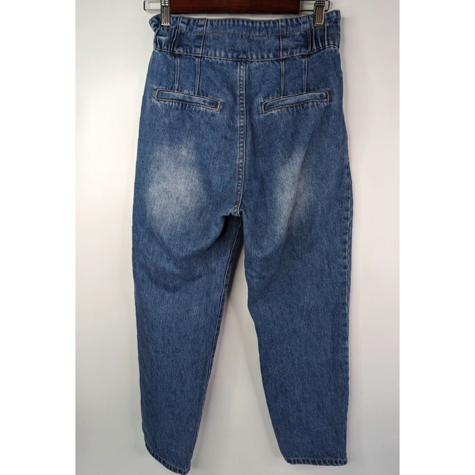 Vintage Kancan Womens Jeans Shirley Ultra High Rise Mom Style Paper Bag Y2K Size 5/26 Blue Denim 5-Pocket Design Regular Fit Womens Jeans Size 27" / US 4 / IT 40 - 4 Thumbnail