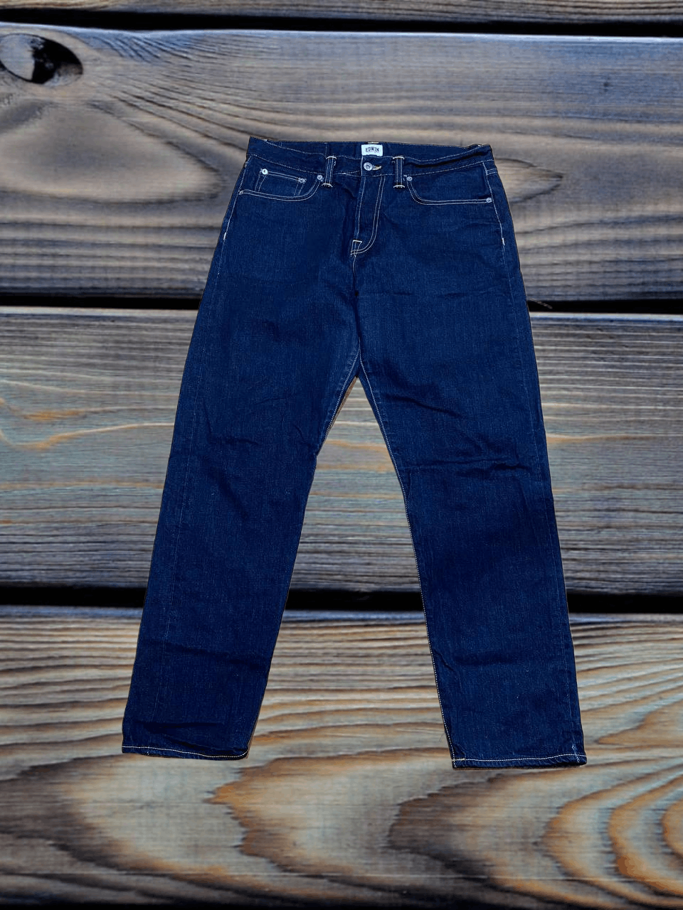 Edwin logo EDWIN LOOSE TAPERED Blue jeans Y2K Size US 34 / EU 50 - 1 Thumbnail