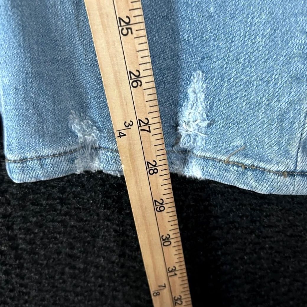 Vintage Letter to Juliet Jeans Women's Size 25 Distressed Light Wash Wide Leg Mid Rise Blue (Regular) Size 42" / US 20 - 7 Thumbnail