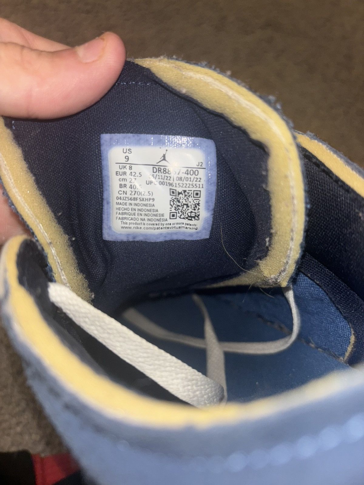 Nike Jordan 1 Low SE craft inside out ‘obsidian’ Size US 9 / EU 42 - 6 Thumbnail