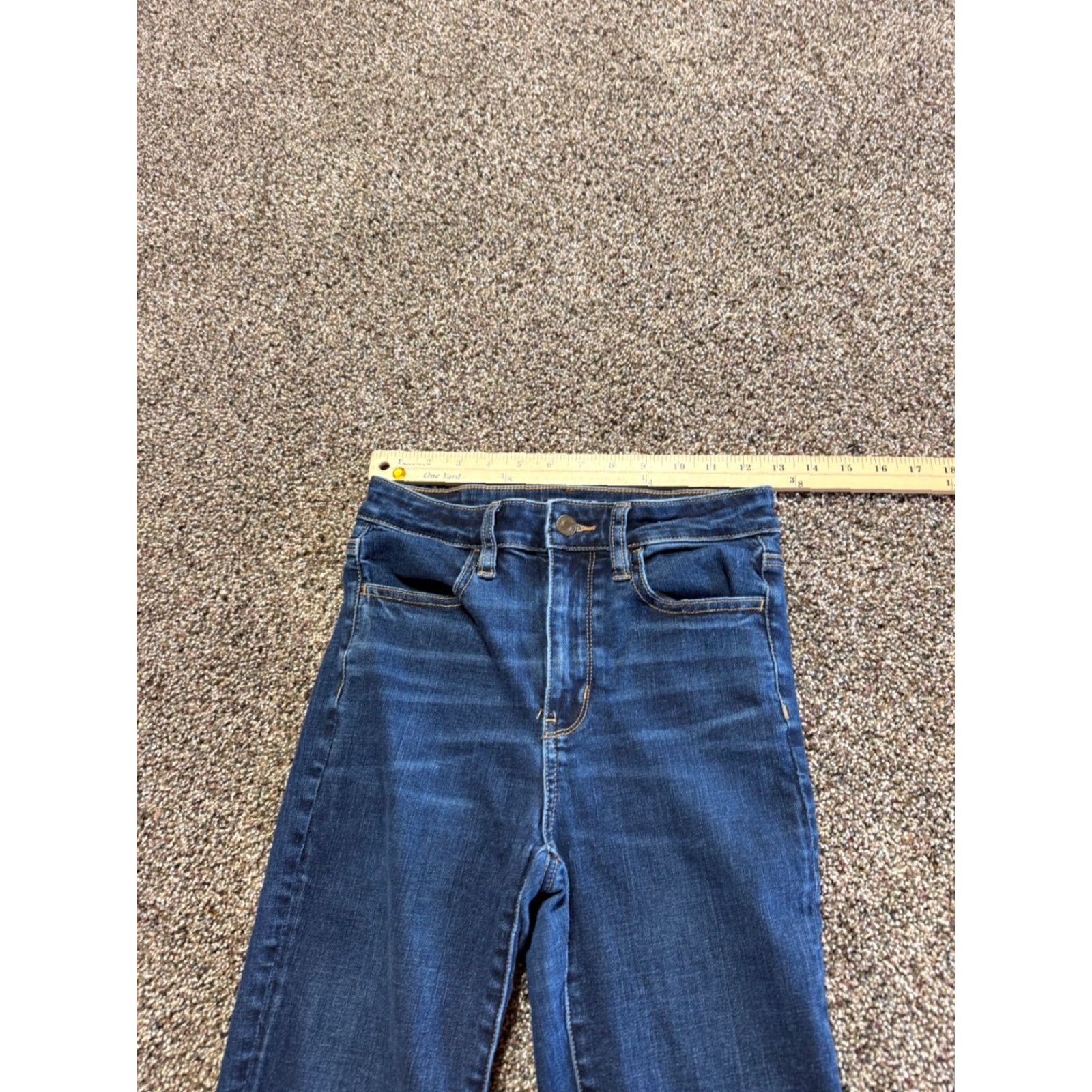 American Eagle Outfitters American Eagle Women's Jeans Size 2 Tall Blue Denim Jegging Long High Rise TALL Womens Jeans Size 26" / US 2 / IT 38 - 5 Thumbnail