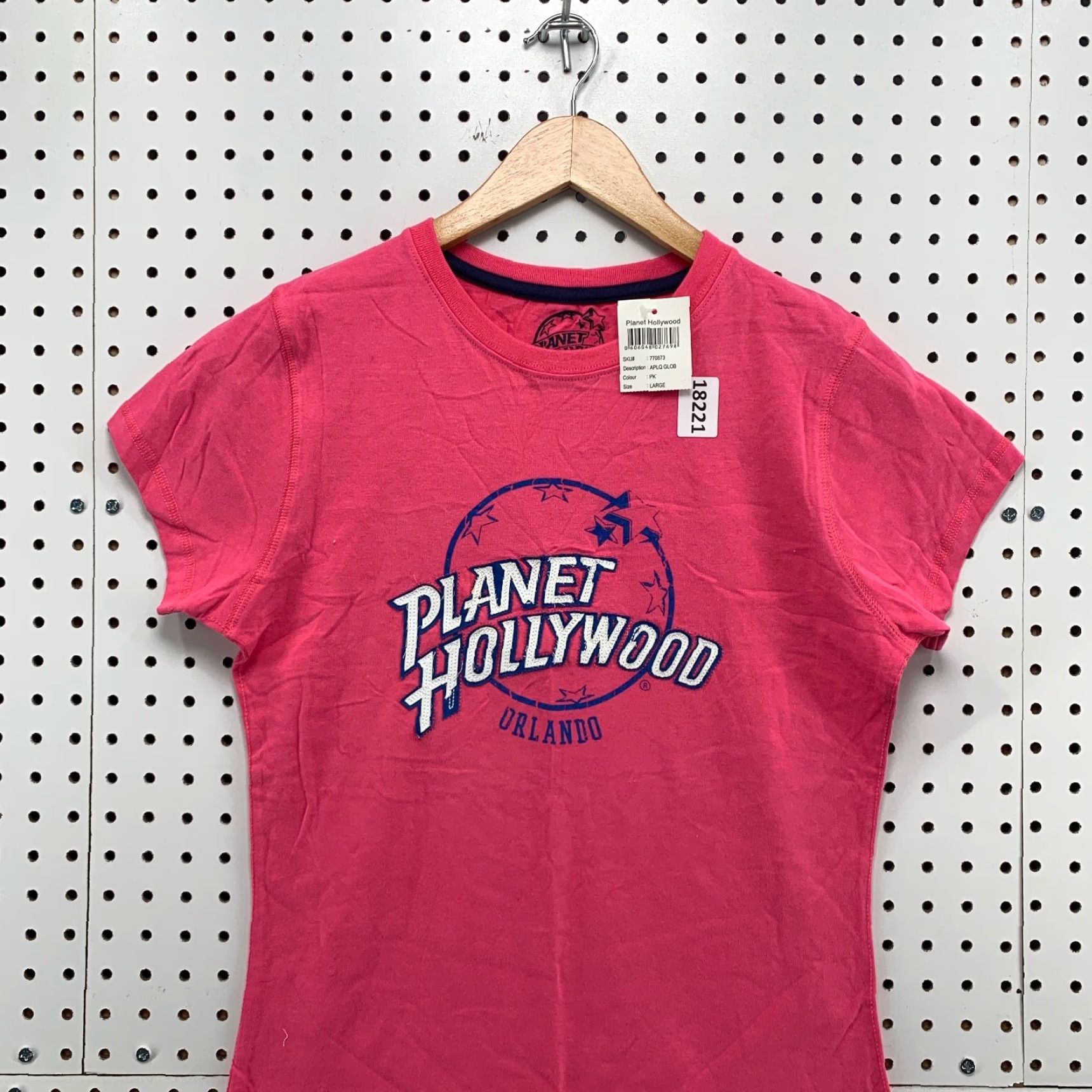 Planet Hollywood VINTAGE Planet Hollywood T-Shirt Women Large Pink Cap Sleeve Short Sleeve NWT Size L / US 10 / IT 46 - 5 Thumbnail