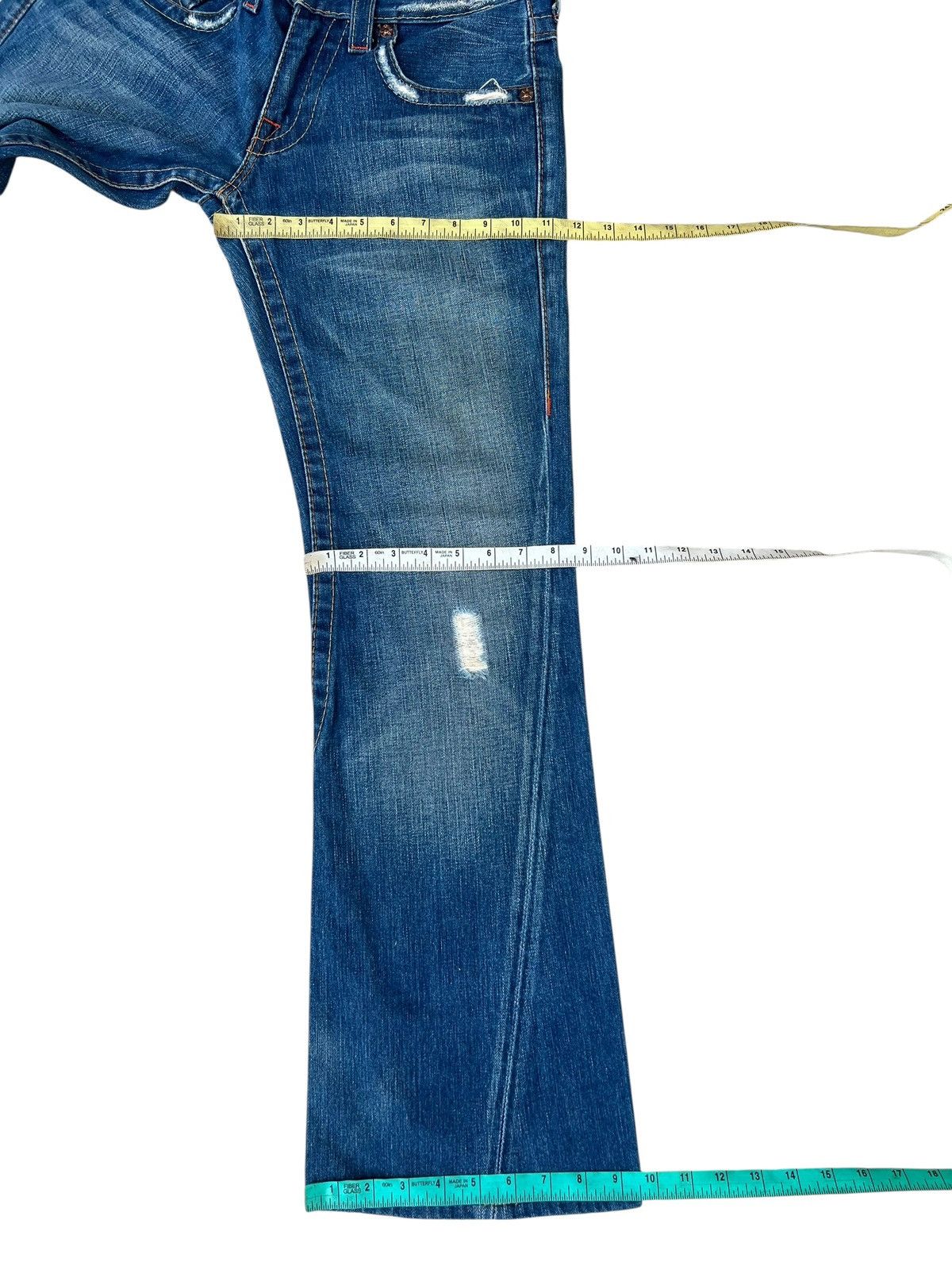 True Religion Vintage 2000s True Religion JOEY Distress Denim Flare Jeans Size US 30 / EU 46 - 5 Thumbnail