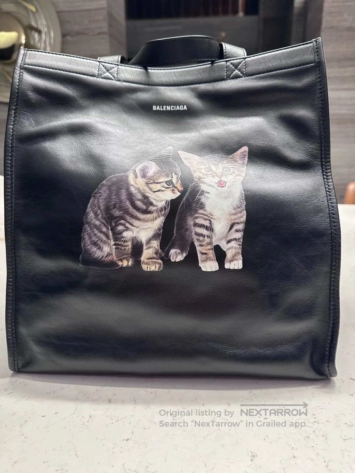 Balenciaga balenciaga tote bag with cat print design. Size ONE SIZE - 2 Thumbnail