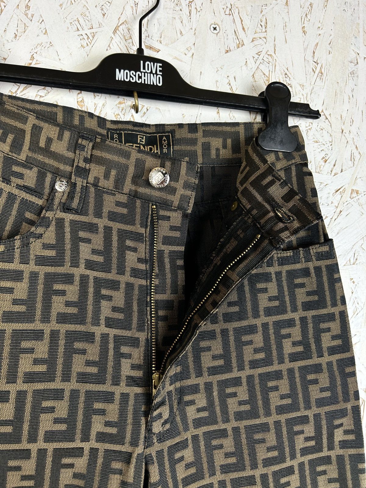 Fendi Vintage Fendi Zucca FF Monogram All Over Print Jeans 27” Size 27" / US 4 / IT 40 - 5 Thumbnail