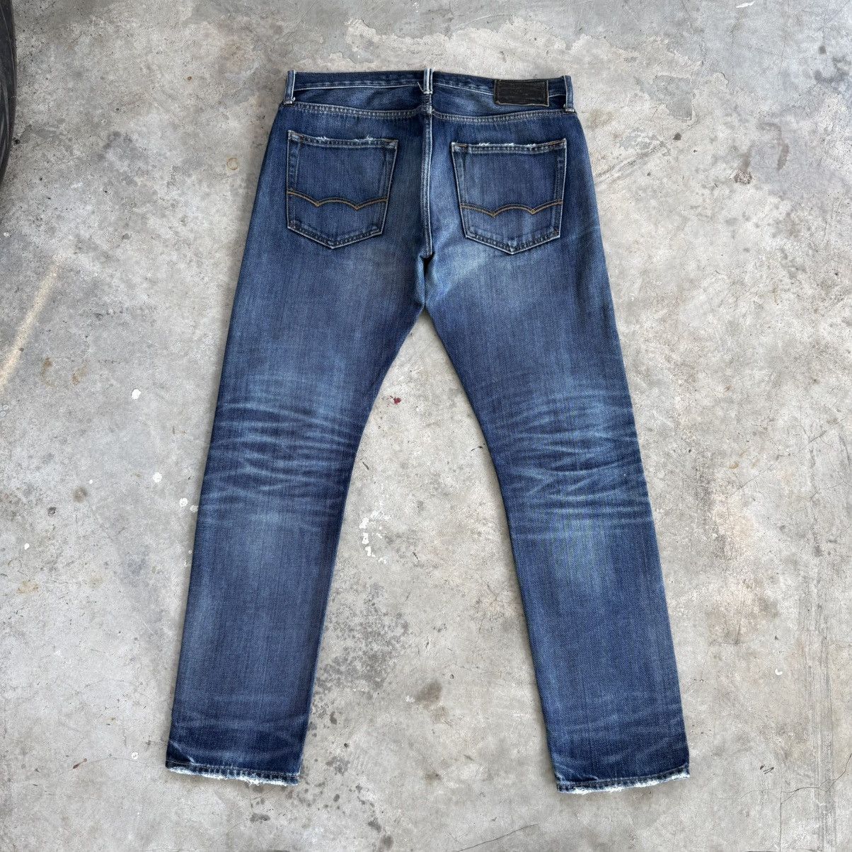 Japanese Brand W34x30 Vintage America Eagle Selvedge Denim Ripped Jean Pant Size US 33 - 9 Thumbnail